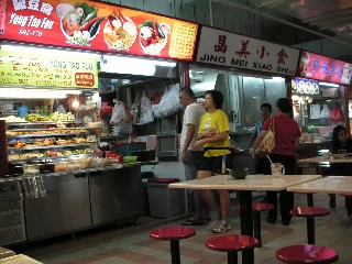 Mittagessen in Chinatown in Singapore